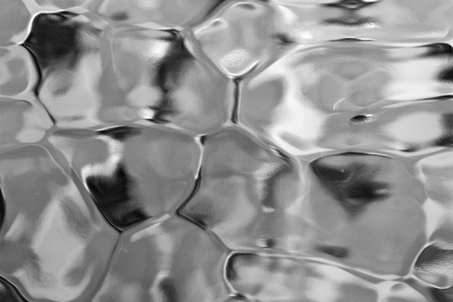 A wavy piece of glass creates an interesting texture