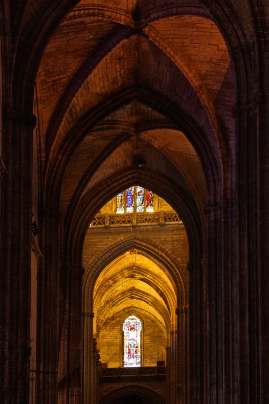 Beautiful arches, alternating between dark and light.
